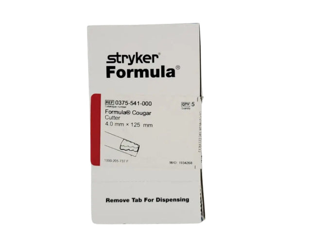 Stryker 0375-541-000 Formula Cougar Cutter 4.0mm x 125mm Box of 5 EXP: 2027-05 Primis Medical