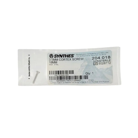 Synthes 204.018 3.5mm Cortex Screw 18mm Synthes