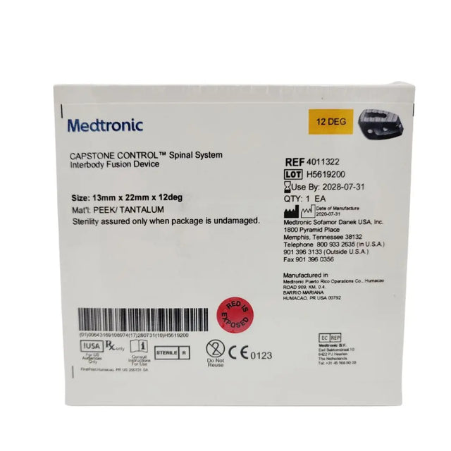 Medtronic 4011322 12 Deg 13mm x 22mm Capstone Control Interbody Fusion Device Medtronic