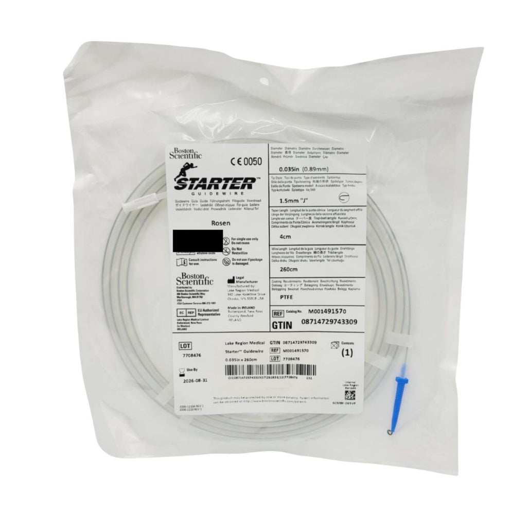 Boston Scientific M001491570 Starter Guidwire Rosen 89mm DIA J Tip Coating