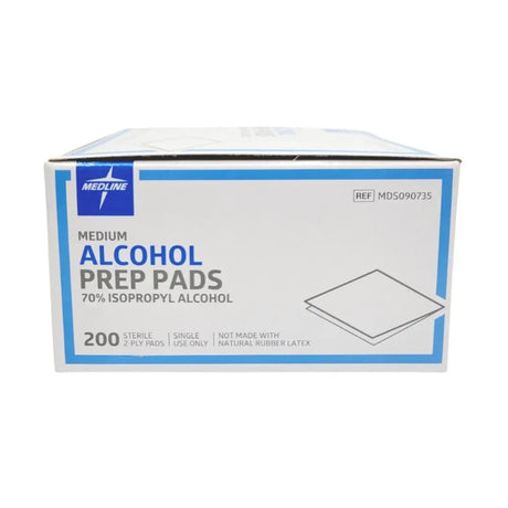 Medline MDS090735 Alcohol Prep Pads Medium Sterile 70% Isopropyl 200 Box Medline