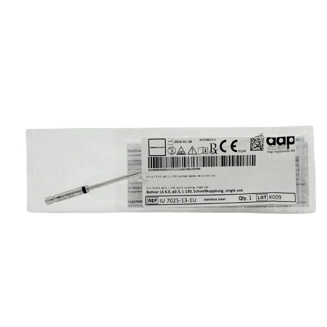 aap Implantate AG IU 7025-13-1U CS 4.0 2.5mm Twist Drill Quick Coupling 5" aap Implantante
