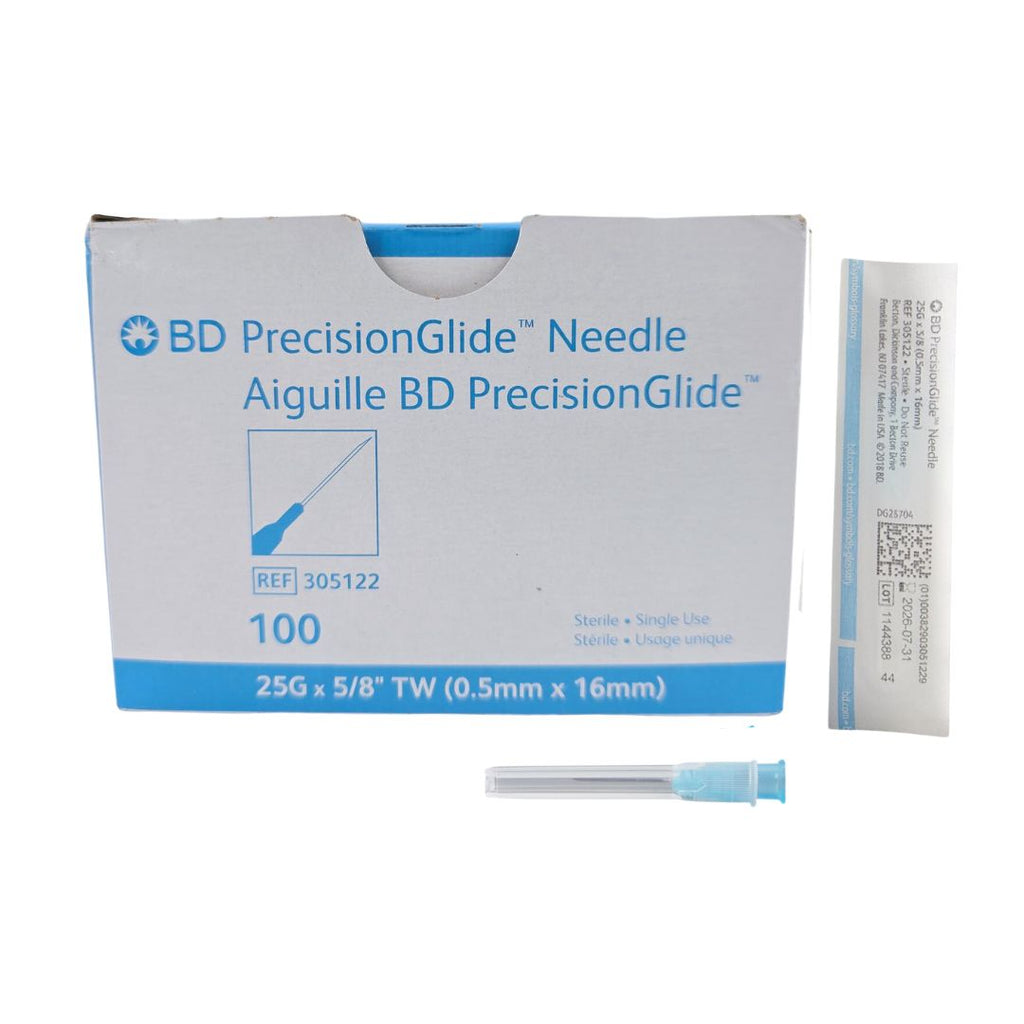 BD 305122 PrecisionGlide Needle 25G x 5/8" TW Box Of 100