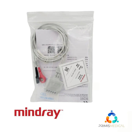 Mindray 009-004772-00 3-Lead ECG Lead Wires, AHA, Pinch/Clip - 36" Mindray