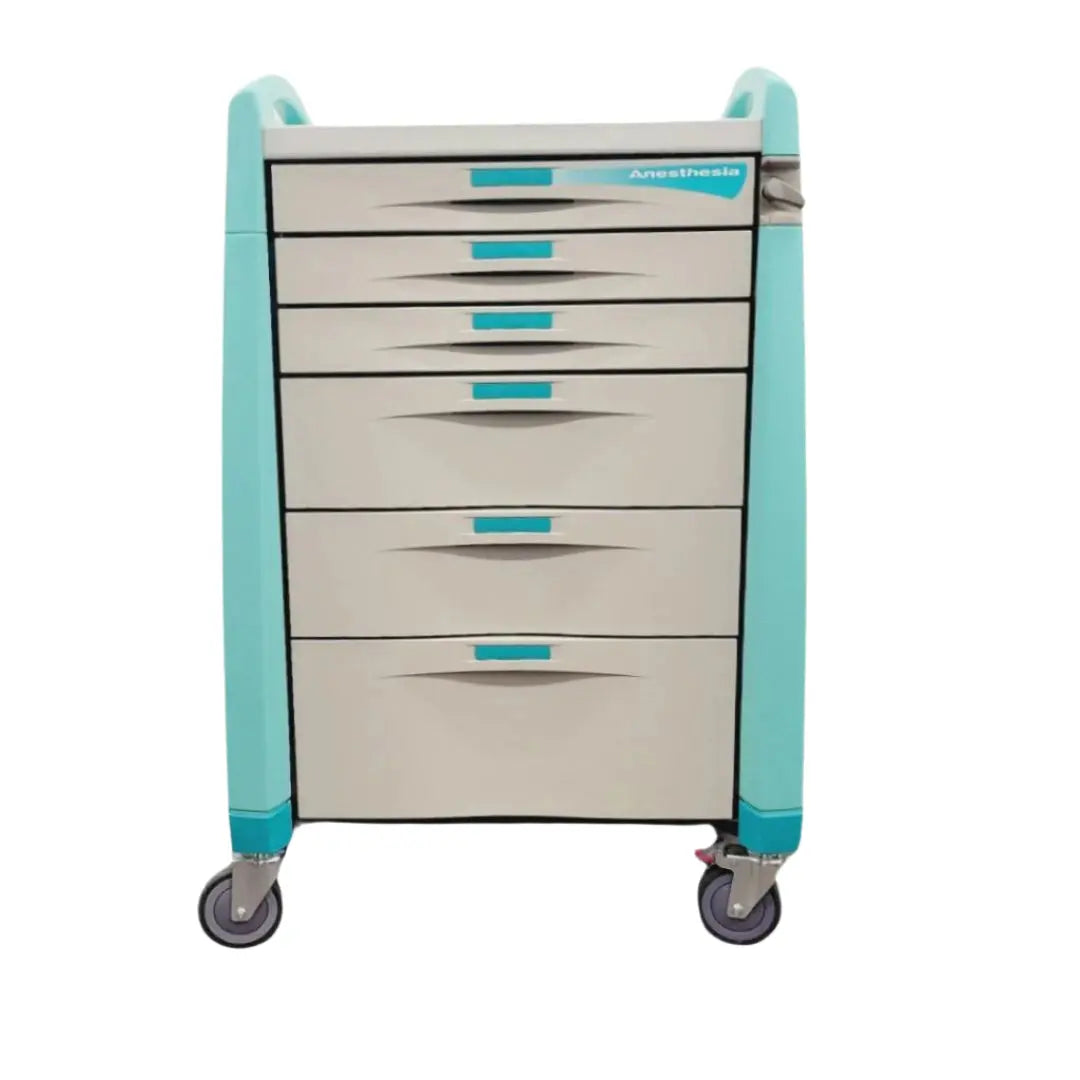 Capsa Solutions LTC Medication Anesthesia Cart Standard 6 Drawer w/ Lock System Capsa Solutions
