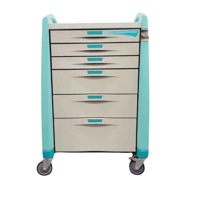 Capsa Solutions LTC Medication Anesthesia Cart Standard 6 Drawer w/ Lock System Capsa Solutions