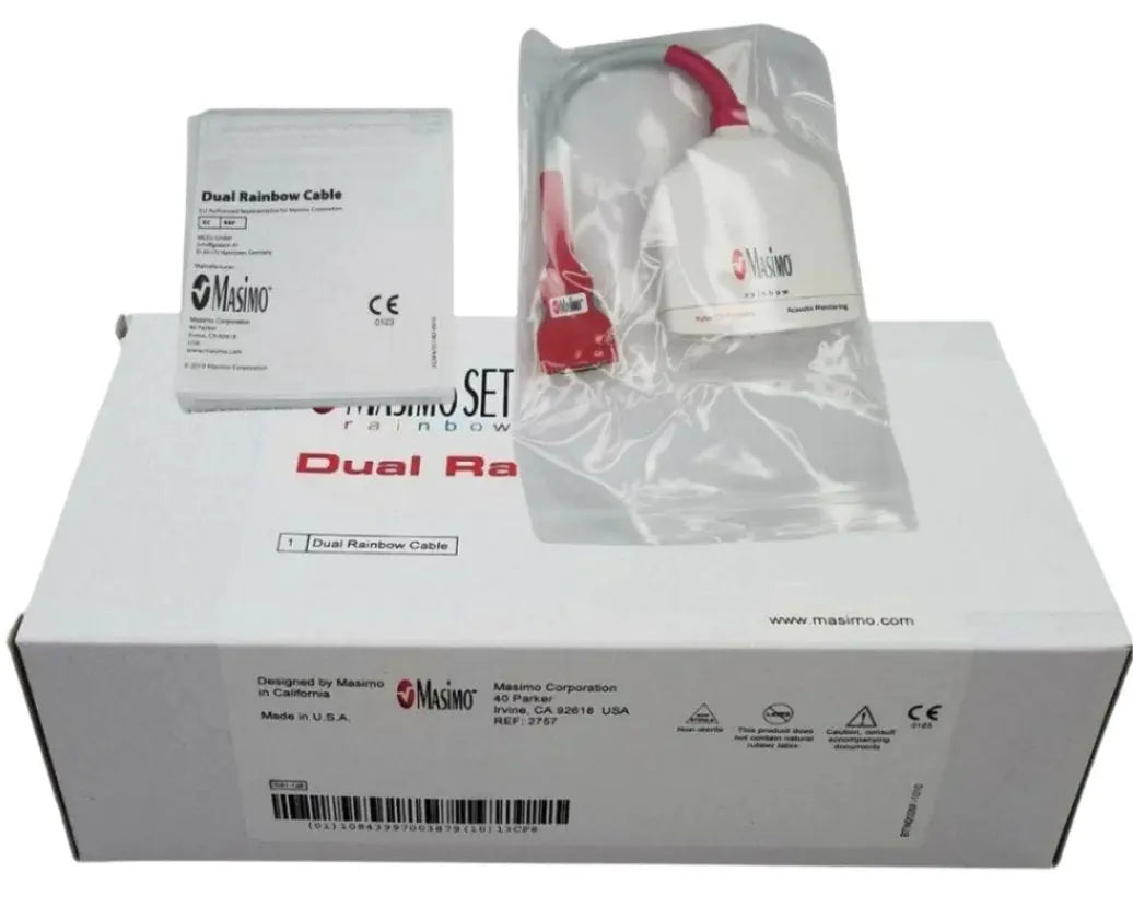 Masimo 2757 Dual-Channel Rainbow Acoustic Monitoring Cable (New) Masimo