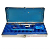 Maestro Barrett 0.3mm Curved Capsule Polish I/A Tip Blue Set w/ AMO Case Maestro Barrett