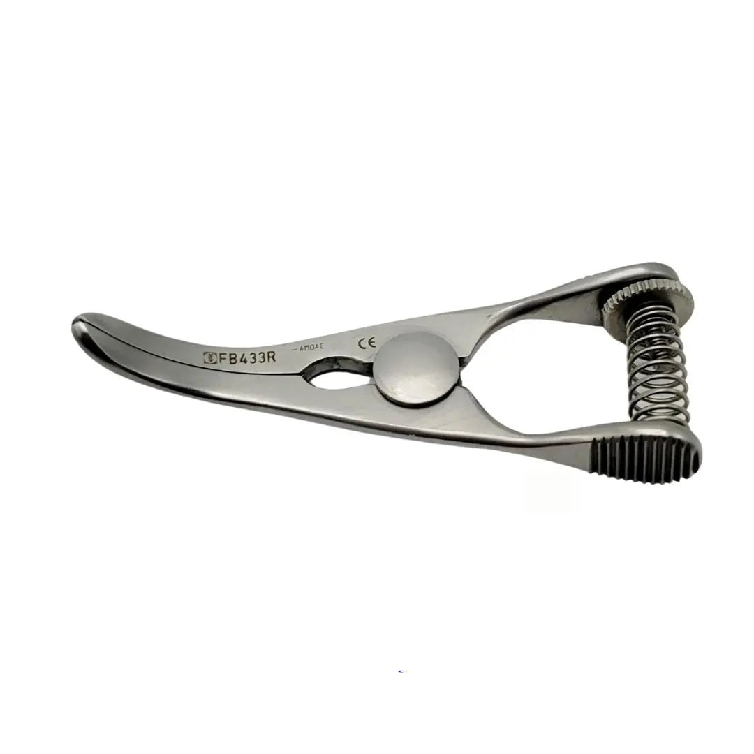 Aesculap FB433R Glover Atraumata Bulldog Clamp, Curved, 2-3/4" Aesculap