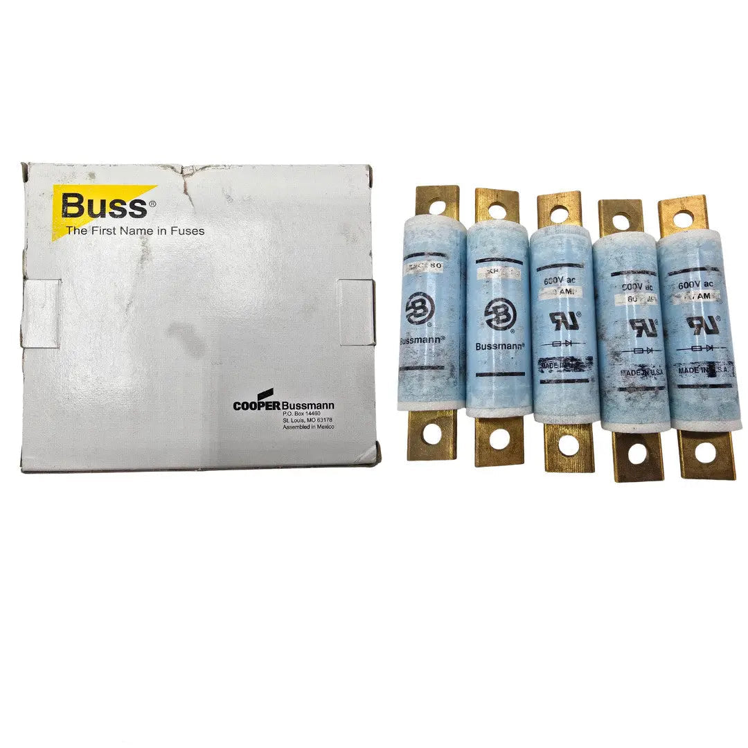 Cooper Bussmann KBC-80 Rectifier Fuse 600V AC 80A Bolt-Down Pack of 5 Cooper Bussmann