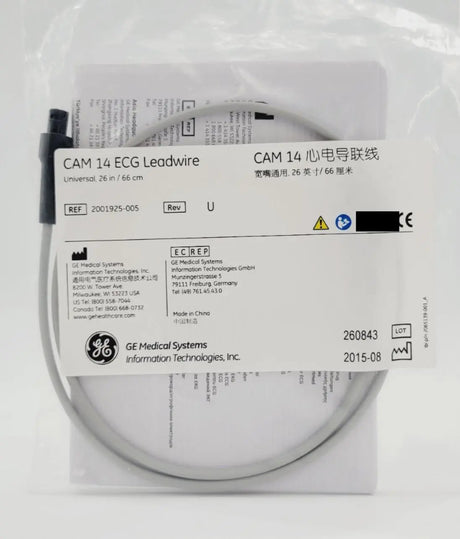 GE 2001925-005 CAM 14 ECG Leadwire Universal 26" Rev U NEW GE