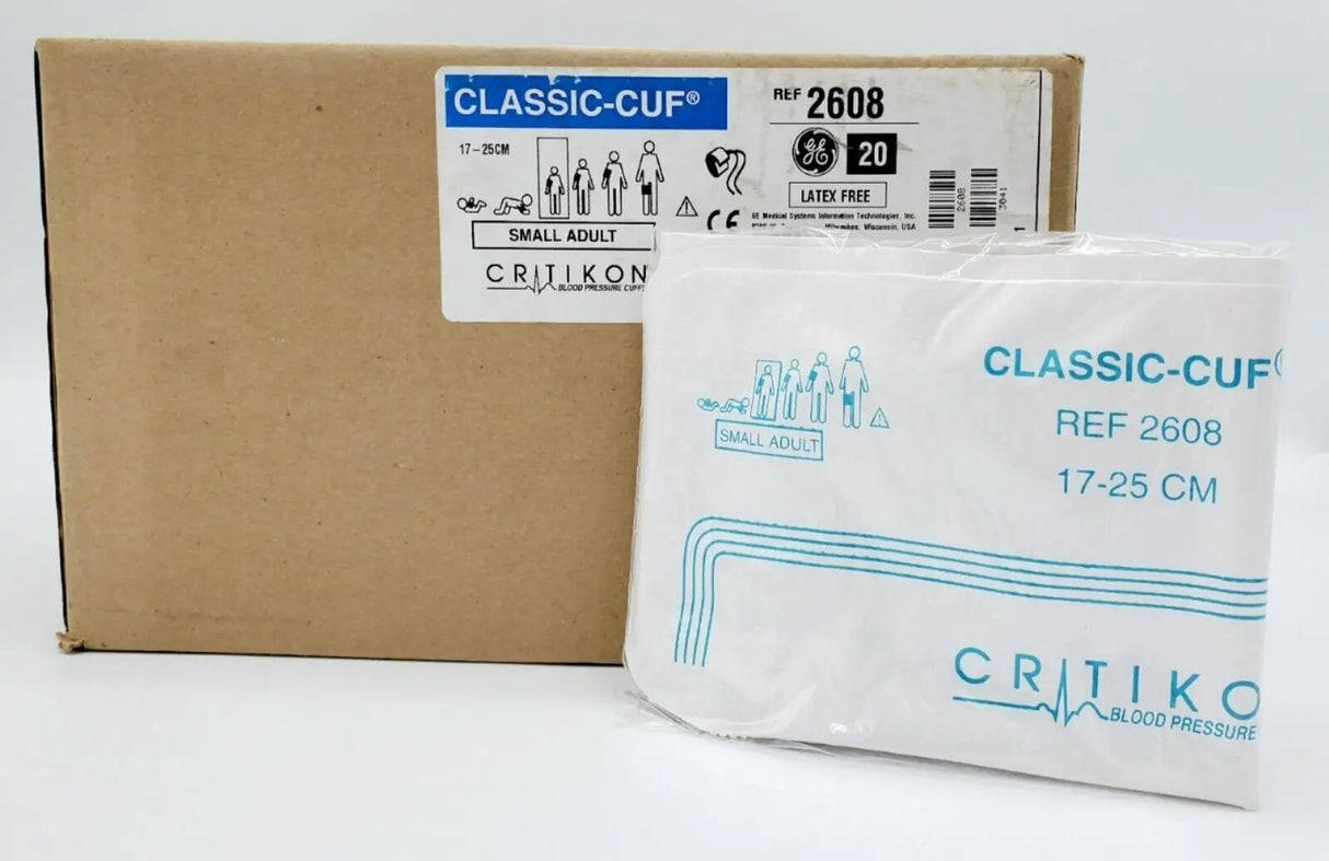 GE 2608 Critikon Classic Blood Pressure Cuff Small Adult 17-25cm 20BX NEW GE