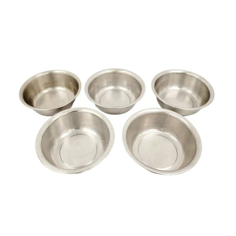 Lot of 5 Stainless Steel Medical Bowls (Large) 13-1/2" X 4-1/2" NA