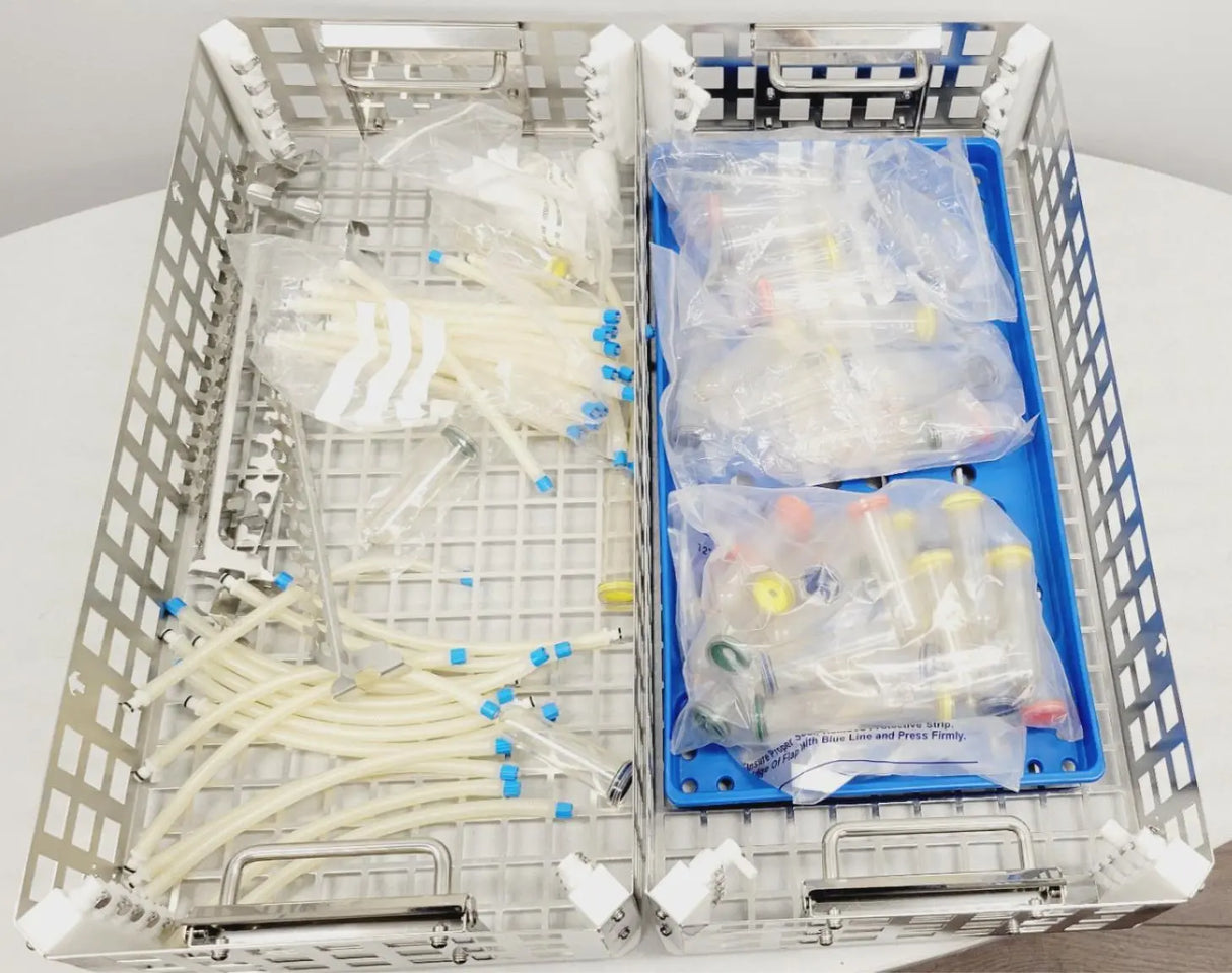 Getinge Endoscopy Racks w/ Accessories 27-1/4" x 6 Lot of 2 Getinge