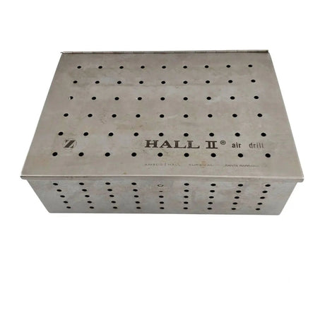 Hall II Air Drill Handpiece Sterilization Container w/ Lid 10-1/4" x 7" x 3-1/2" Hall