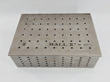 Hall II Air Drill Handpiece Sterilization Container w/ Lid 10-1/4" x 7" x 3-1/2" Hall