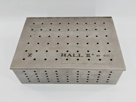Hall II Air Drill Handpiece Sterilization Container w/ Lid 10-1/4" x 7" x 3-1/2" Hall