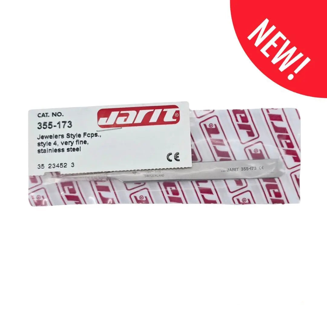 Jarit 355-173 Jeweler Forceps Style 4 Very Fine 4-1/4" NEW Jarit