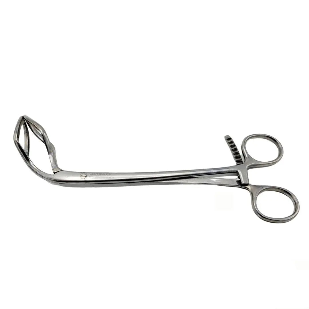 Jarit 500-270 Sommers Uterine Elevating Forceps Serrated Curved Jaws 9" Jarit