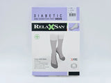 RelaxSan 550P Diabetic and Sensitive Feet Soft Crew Socks, White, Size 3/M NEW RelaxSan
