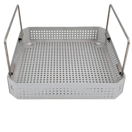 Small Square Surgical Instrument Sterilization Case with Handles 10 x 10 x 2 Primis Medical