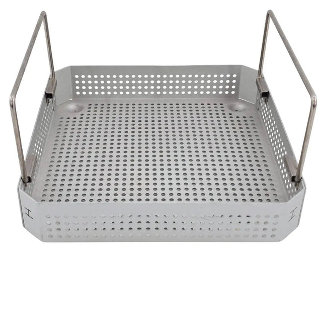 Small Square Surgical Instrument Sterilization Case with Handles 10 x 10 x 2 Primis Medical