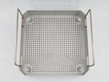 Small Square Surgical Instrument Sterilization Case with Handles 10 x 10 x 2 Primis Medical