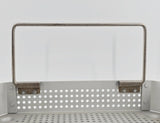 Small Square Surgical Instrument Sterilization Case with Handles 10 x 10 x 2 Primis Medical