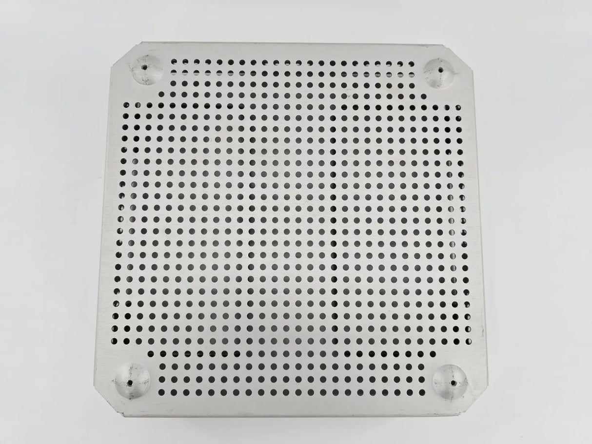 Small Square Surgical Instrument Sterilization Case with Handles 10 x 10 x 2 Primis Medical