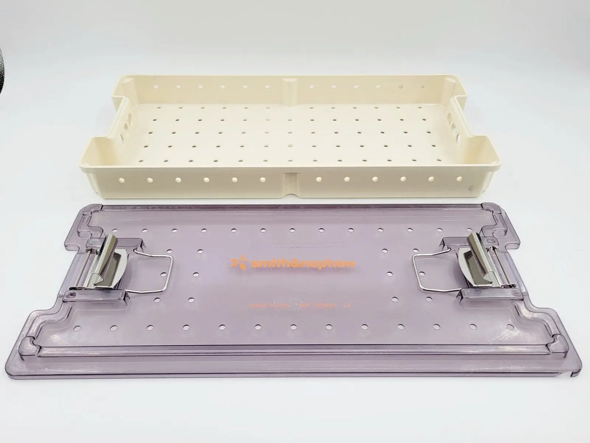 Smith & Nephew 7205683 Endoscopy Sterilization Case w/ Lid 21" x 9-3/4" x 2-3/4" Smith & Nephew