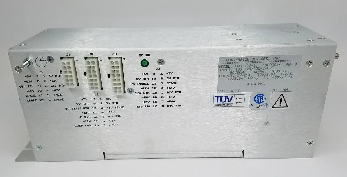 Sovereign Phaco Conversion Devices TUV CMD 122-1 Power Supply Conversion Devices