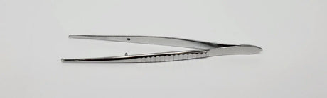 Tweezers 1 x 2 Teeth Straight 5-1/2" Stainless Steel Lot of 5 Unbranded