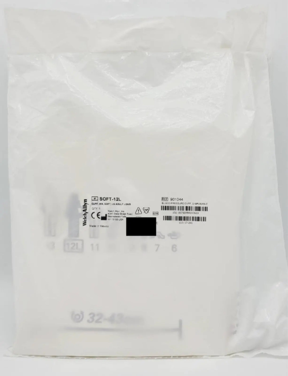 Welch Allyn 901044 Blood Pressure Cuff 32-43cm Large Adult Long 12 Welch Allyn