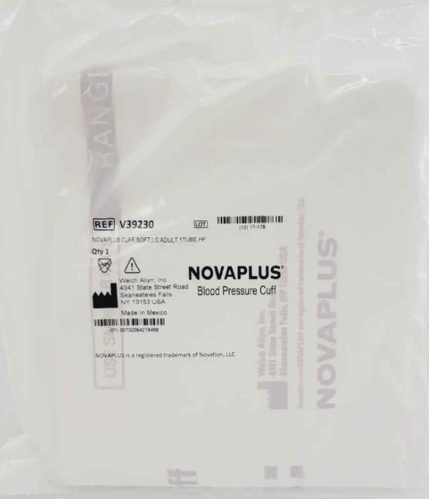 Welch Allyn V39230 Novaplus Blood Pressure Cuff Large Adult 1 Tube 15PK Welch Allyn