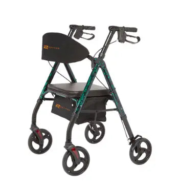 Royal Deluxe Universal - Aluminum 4 Wheel Rollator with Universal Height Adjustment up to 300 lbs. (In store pick up) Rhythm