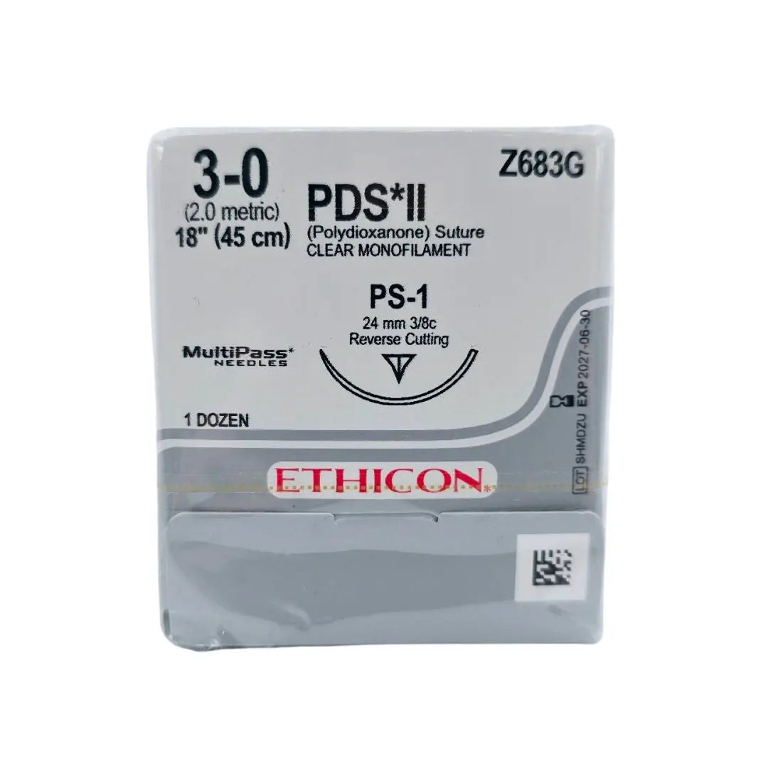 Ethicon Z683G 3-0 PDS II UNDYED 1X18" PS-1 Box of 12 Ethicon
