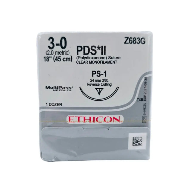 Ethicon Z683G 3-0 PDS II UNDYED 1X18" PS-1 Box of 12 Ethicon