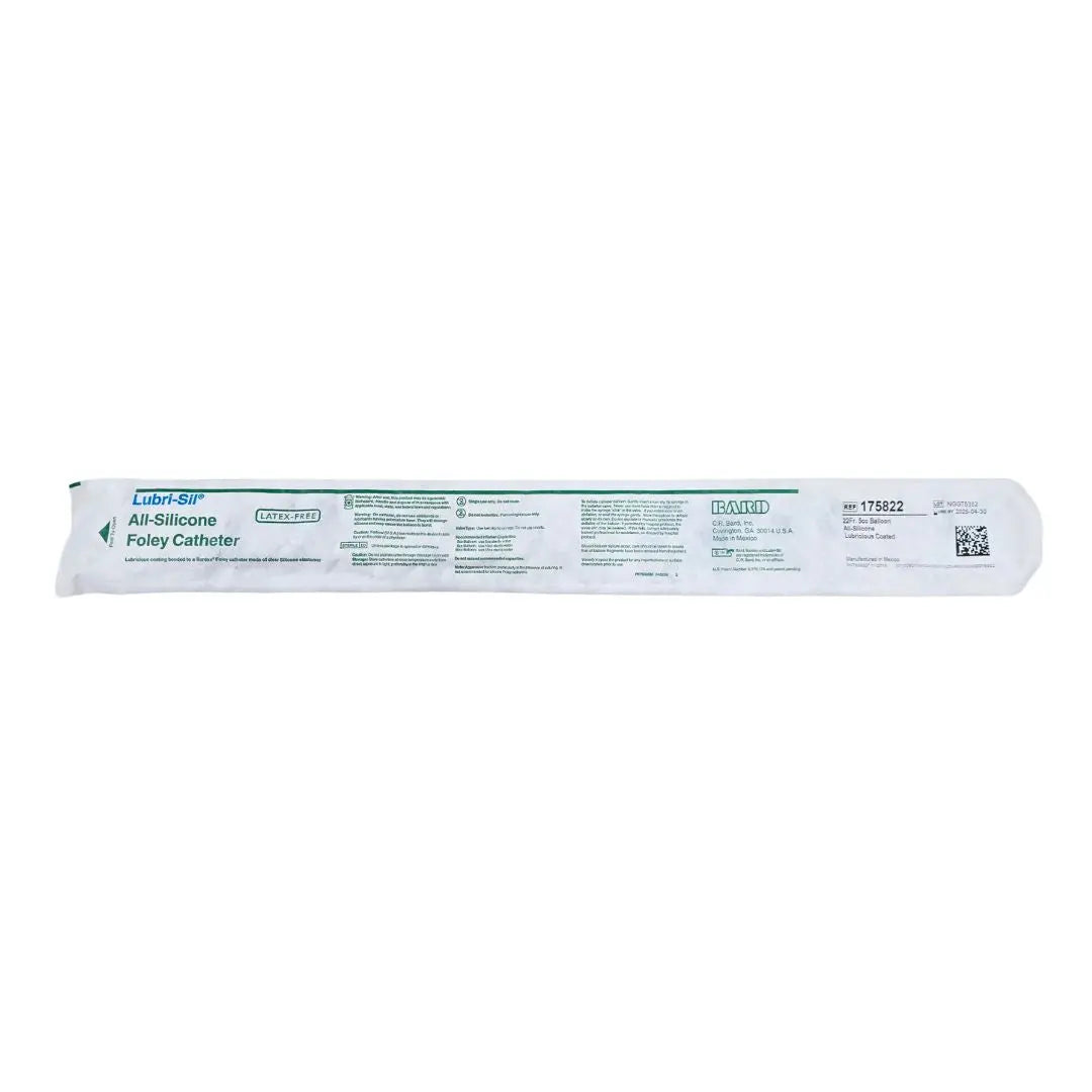 Bard 175822 Lubri-Sil All-Silicone Foley Catheter 22Fr. 5cc Balloon Bard