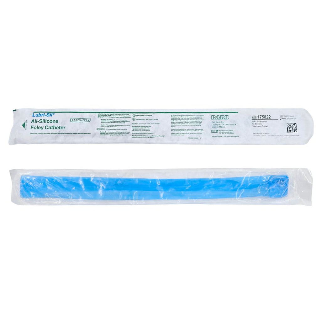 Bard 175822 Lubri-Sil All-Silicone Foley Catheter 22Fr. 5cc Balloon