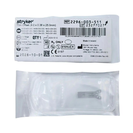 Stryker 2296-003-511 Thin Offset Sagittal Saw Blade 9.0 x .38 x 25mm Stryker