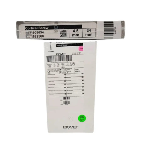 Biomet 908634 Ti-6AI-4V WasherLoc Cortical Screw 4.5mm x 34mm Biomet