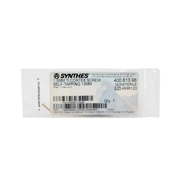 Synthes 400.813.96 1.5mm Cortex Screw Self-Taping 13mm Synthes