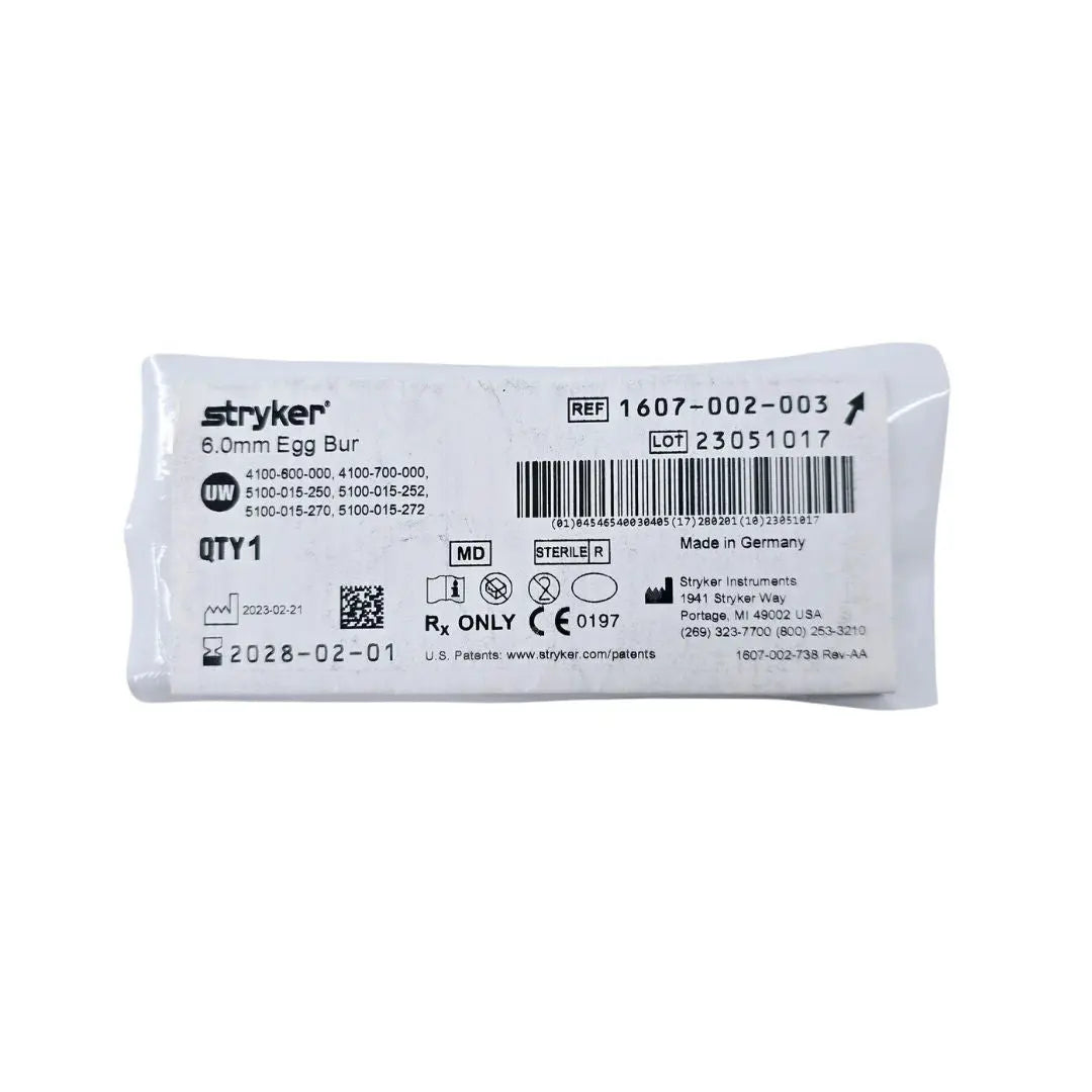Stryker 1607002003 6.0mm Egg Bur Stryker