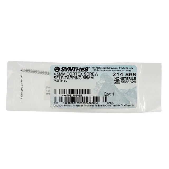 Synthes 214.868 4.5mm Cortex Screw Self-Tapping 68mm Synthes