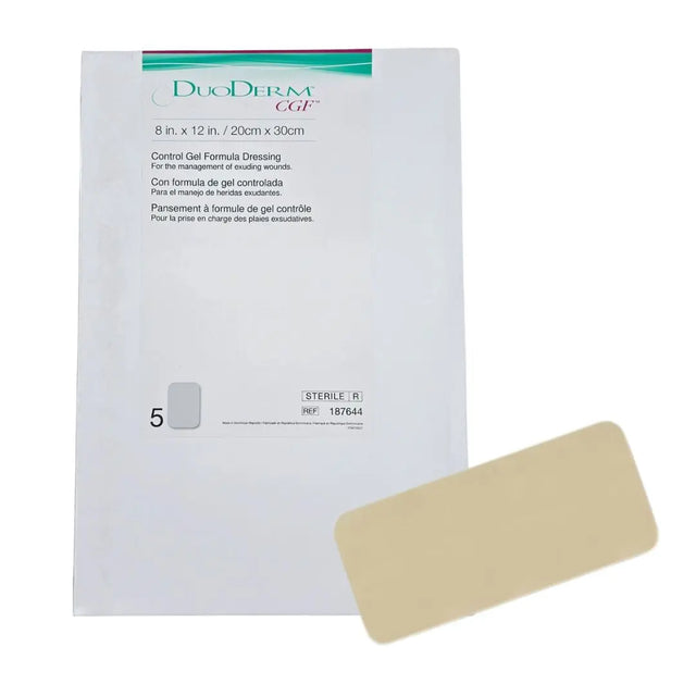ConvaTec 187644 DuoDerm CGF Control Gel Formula Dressing 8" x 12" Box of 5 ConvaTec