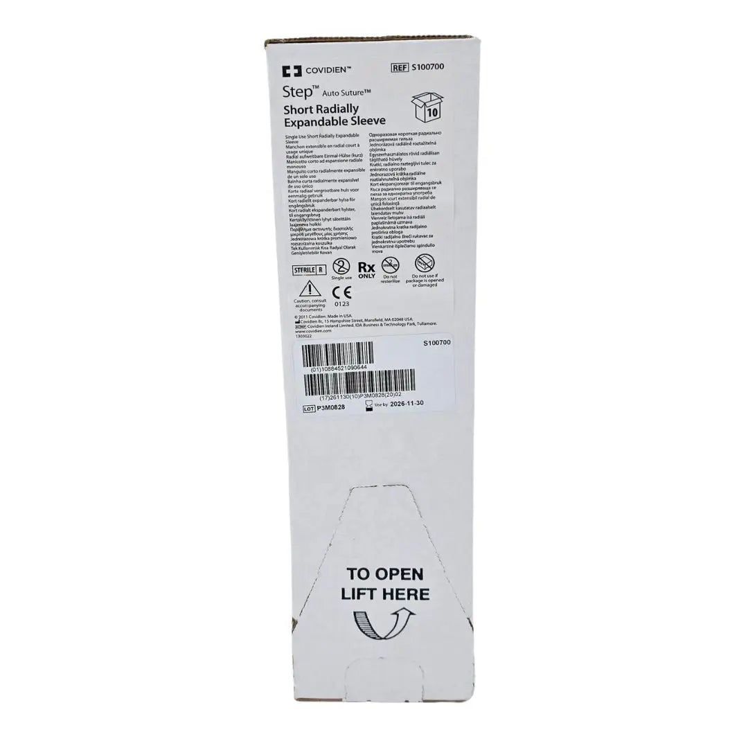 Covidien S100700 Step Auto Suture Short Radially Expandable Sleeve Box Of 10 Covidien