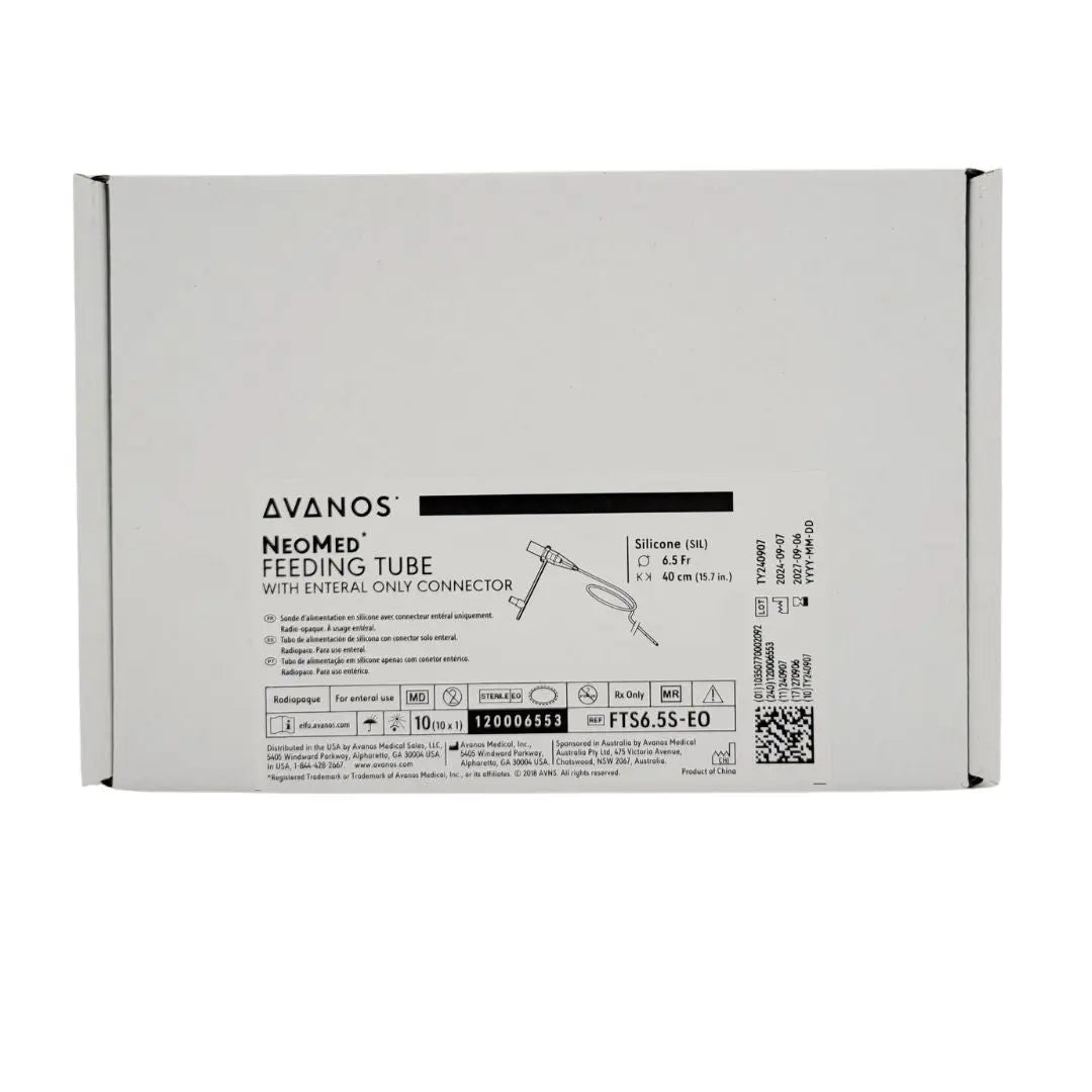 Avanos FTS6.5S-EO NeoMed Feeding Tube w/ Enteral Only Connector 6.5Fr Box of 10 Primis Medical