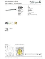 Waldmann Tameto LED, 33W LED, 100-240V (49.5") Waldmann Lighting