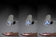 Waldmann HALUX LED N50 Exam Light-3 P FX, Color Change, Dimming, Double Arm - Rail Mount Waldmann Lighting