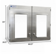 Industrial Stainless Steel Passthrough Cabinet w/Glass Doors Restaurant Wine Bar Primis Medical